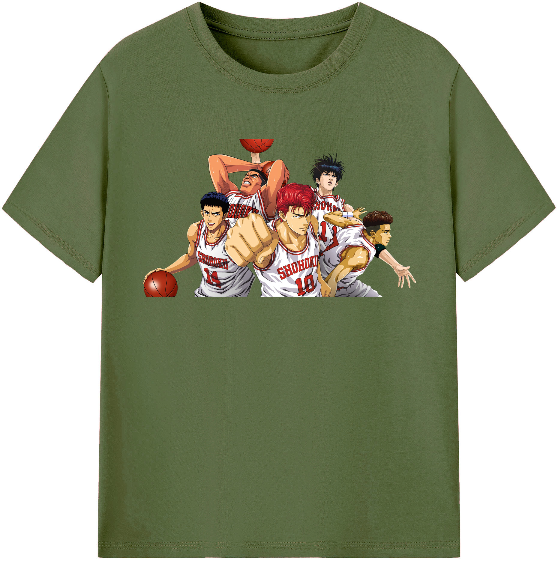 SLAM DUNK／スラムダンク 綿100％半袖Tシャツ（フロントプリント）